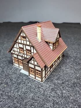 7172 Kibri Ho Farm House Half Timbered Fully Assembled