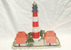 7300 Kibri N Scale #7300 Lighthouse And Keepers Cottage Built