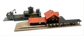 36703 Kibri 8971 Lot Of 2 Z Scale Buildings - 8982 Coaling Station / Chateau Dftoex