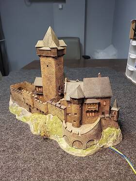 39010 Kibri 9010/ Ho 9010 Falkenstain Castle Carinthia Austria Weathered Iluminated Built
