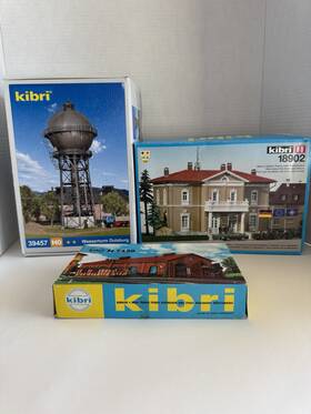 B-9516 Kibri Antique Models Water Tower Train Station Brick Military Headquarters Build
