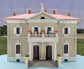 B-9534 Kibri Vintage Ho Scale Built Model Large Estate House / Garden Mansion #b-9534