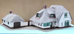 Ho-8330 Kibri Vintage Ho Scale Built Model Dutch Thatched-roof Country House #ho-8330