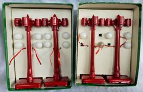 Kp-003 Kramer Products Four Bulb Street Lamps Red Never Used In Box - 4 Poles