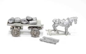 Lange23 Langley E22 Horse Drawn Coal Cart Unfinished No Packaging Completeness Unknown