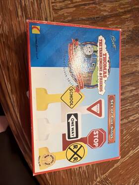 99105 Learning Curve Thomas Wooden Brown Label Set Of Five Signs 1996 1st Wave