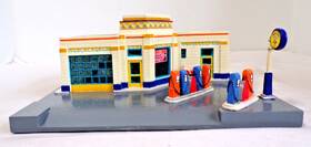 10124 Leftons 1995 Ho Gauge Gas-o-mat Station For Train Layout #10124 With Box