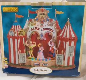 64492 Lemax Carnival Side Shows Circus Performers Animated Sound Light 2006 Wrx