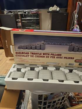 94395 Lemax Railroad Trestle With Pillars 44 Piece Village Train System L2