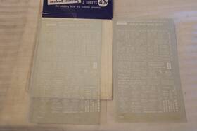 Letraset K52/4/2 Ho Scale Railroad Model Heralds Dry Transfer Decals