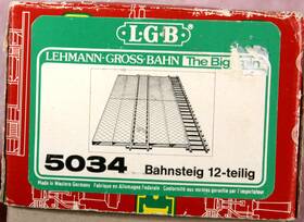 5034 Lgb - Set G Gauge Station Platforms 12 Piece With Box 5034 Lgb - Set G Gauge Station Platforms 12 Piece With Box