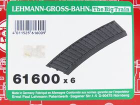 61600 Lgb G 1/22.5 Scale #61600 Rubber Roadbed For Curved Track - 6 Pieces