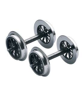 Lgb-67319 Lgb 67319 Used Spoked Metal Wheel Set Of Two Units Axles Four Wheels