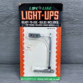 01212 Life-like Ho Scale Light-ups Blinking Traffic Light Train Accessory Sign