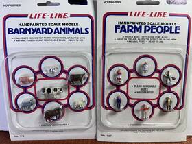1118-1127 Life-like Ho Scale 1118 1127 Barnyard Animals And Farm People