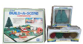 1374 Life-like Build-a-scene Ho Scale Campground Kit #1374 In Original Box Tree Lot
