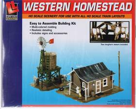 433-1338 Life Like Ho Scale Walthers Life-like Western Homestead Building Kit