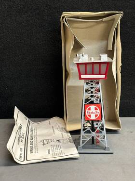 8208 Life-like Ho Scale Operating Lighted Santa Fe Yard Tower - Tested And Works