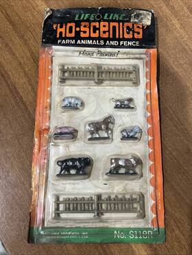 S118r Life-like New Ho Scale 1 87 Farm Animals And Fence