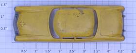0068-100 Lionel No. Ho Gauge 1961 Yellow #7 Racing Stock Car With Gray Bumpers