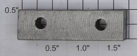 1000-102x Lionel 7/16 Inch X 1/2 1-3/4 Square Steel Piece With 3 Holes 10