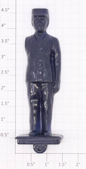 1045-21 Lionel Unpainted Blue Front Half Flagman Figure 50