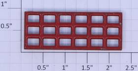 114-39 Lionel Small Red 3 X 6 End Window Frame 10