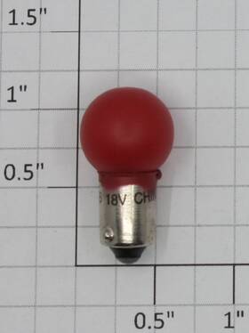 1456r Lionel 18 Volt Bayonet Base Translucent Red Large Globe Light Bulb 10