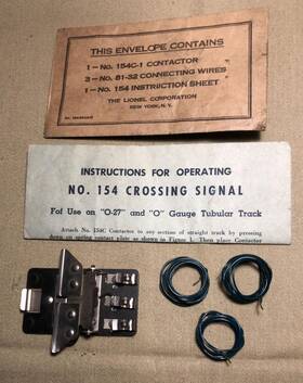 154-23-lajx Lionel #154-23-lajx Original Packet For #154 Highway Crossing Signal Id#11 9