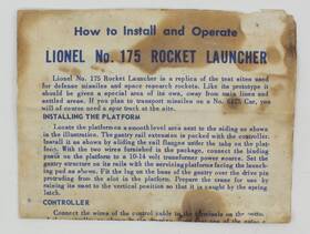 175-69 Lionel Instruction Sheet 6/59