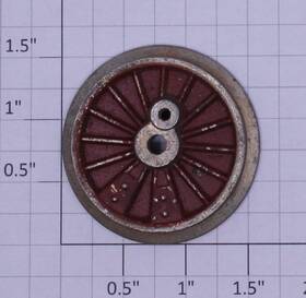1862-72 Lionel O Gauge Inch General Red Plain Wheel