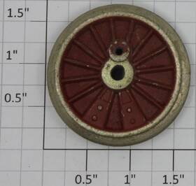 1872-38x Lionel O Gauge Inch General Red Geared Wheel Without Axle 1872-38x Lionel O Gauge Inch General Red Geared Wheel Without Axle
