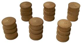 209b Lionel Original #209b Unstained Wooden Barrels For Gondolas Lot Of 6 Ex