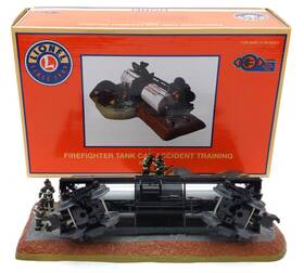 2229260 Lionel O Plug-expand-play Firefighter Tank Car Accident Training Ex/box