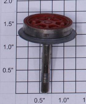 2332-130 Lionel End Geared Wheel With Swaged Axle-painted Red