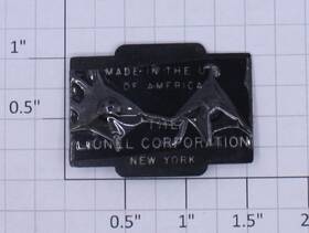 2333-72 Lionel Collector Nameplate With White Lettering And Two Screws 10