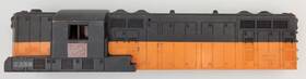2338-2 Lionel Black And Orange Gp-9 Milwaukee Road Diesel Shell Without Trim