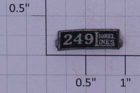 249e-3 Lionel 249e Lines Nameplate With Tabs