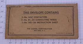 252-49 Lionel O Gauge Vintage Crossing Gate Accessory Envelope Complete