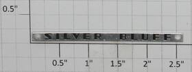 2534-14 Lionel Silver Bluff Nameplate With Holes 10 2534-14 Lionel Silver Bluff Nameplate With Holes 10
