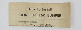 260-11 Lionel Instruction Sheet