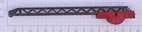 3512-68 Lionel O Gauge Fireman And Ladder Car Black Red Carriage