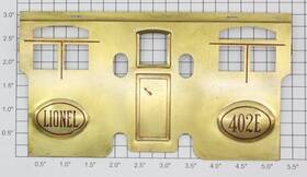 402e-2 Lionel #402e Brass Door And Number Plate Insert With Red Detailing