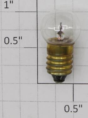 425-300 Lionel 5 Volt Screw Base Clear Large Globe Light Bulb 10