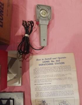 465-52 Lionel Inch Lionelville 465 Sound Dispatching Station With Microphone Ob Instructions 465-52 Lionel Inch Lionelville 465 Sound Dispatching Station With Microphone Ob Instructions