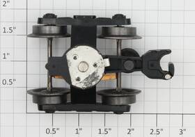 581-25 Lionel Plastic Postwar Roller Bearing Operating Coupler Truck With Ground