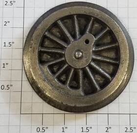 5l-41-43x Lionel Standard Gauge Cast Iron Spoked Gear Drive Wheel And Axle