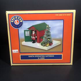 6-14289 Lionel O Gauge North Pole Santa Operating Auto Gateman In Box - Rare