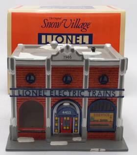 6-2202 Lionel Ceramic Snow Village Train Shop Ex/box