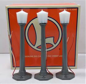 6-22950 Lionel O Classic Street Lamps Set Of 3 Ln/box